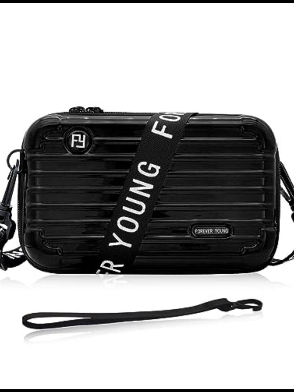 Mini Suitcase Crossbody Bag Plastic Polyester Novelty Travel Purse